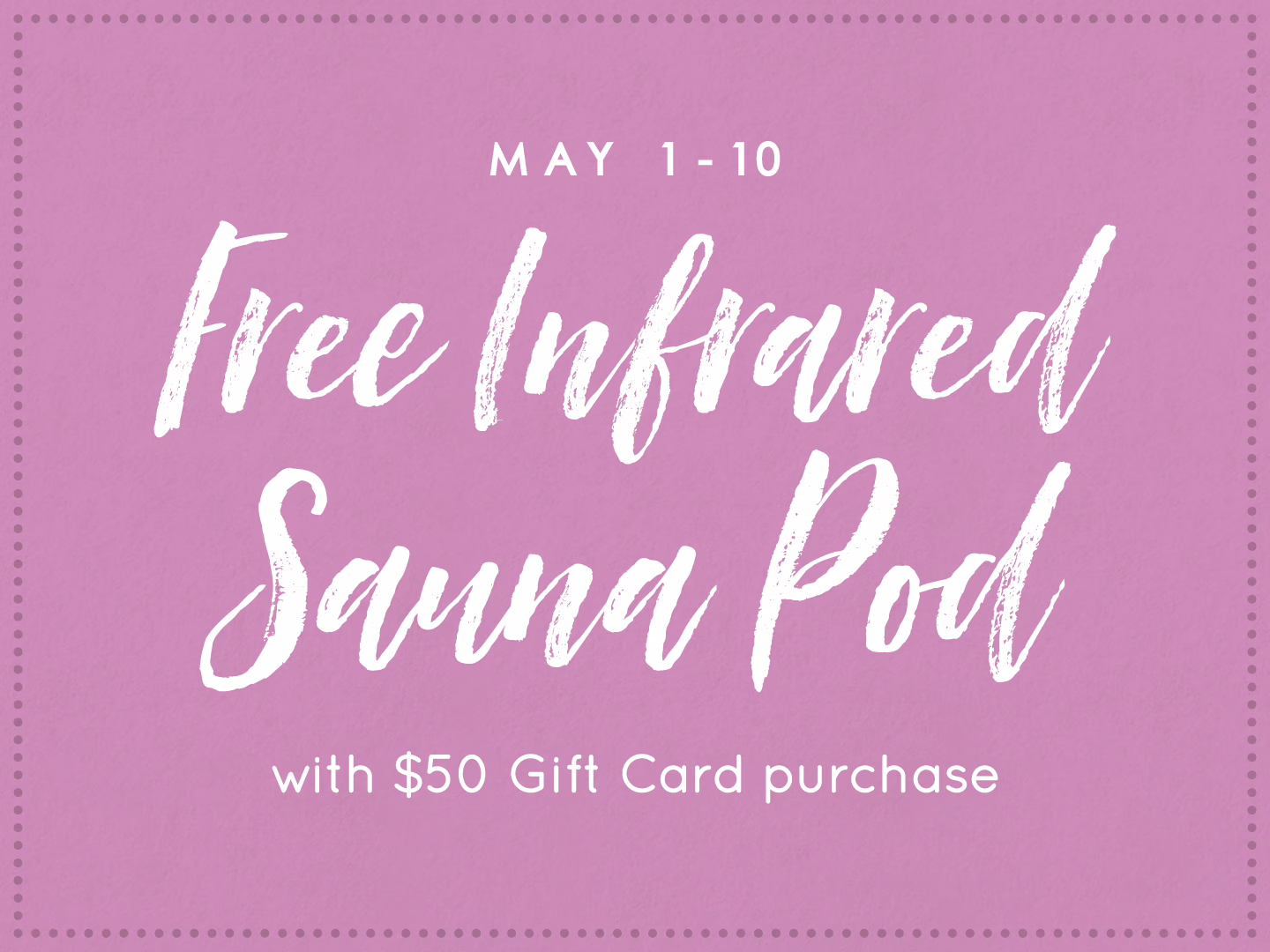 Free Infrared Sauna Pod Session Thumbnail